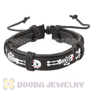 Fashion Wristbands Friendship Skull Handmade Leather Bracelets Wholesale