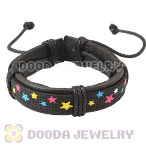 Fashion Wristbands Friendship Handmade Star Leather Bracelets Wholesale