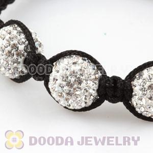 12mm Pave Czech Crystal Bead Handmade String Bracelets Wholesale