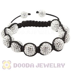 12mm Pave Czech Crystal Bead Handmade String Bracelets Wholesale