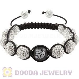 12mm Pave Czech Crystal Bead Handmade String Bracelets With Agate Beads