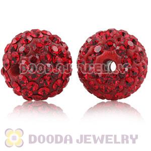 12mm Pave Red Czech Crystal Ball Bead Wholesale