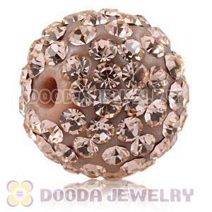 12mm Pave Pink Czech Crystal Ball Bead Wholesale