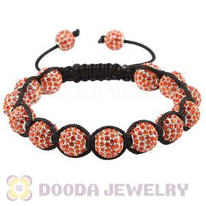 Red Disco Ball Bead Alloy Crystal Bracelets Wholesale