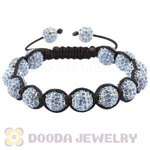 Blue Disco Ball Bead Alloy Crystal Bracelets Wholesale