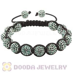 Blue Disco Ball Bead Alloy Crystal Bracelets Wholesale