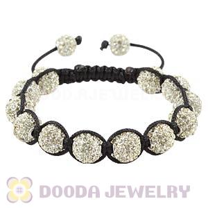 Ivory Disco Ball Bead Alloy Crystal Bracelets Wholesale
