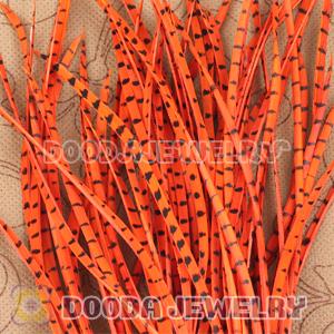 Orange Striped Goose Biots Loose Feather Hair Extensions Wholesale