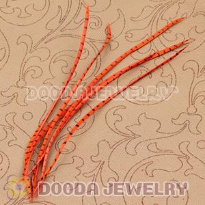 Orange Striped Goose Biots Loose Feather Hair Extensions Wholesale