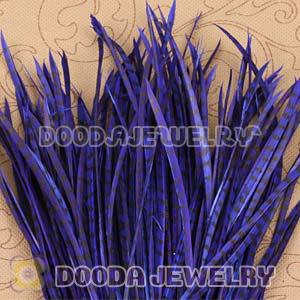 Blue Striped Goose Biots Loose Feather Hair Extensions Wholesale
