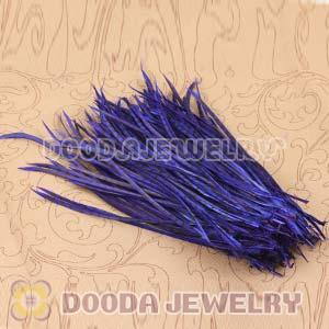 Blue Striped Goose Biots Loose Feather Hair Extensions Wholesale