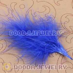 Natural Blue Fluffy Short Rooster Feather Hair Extensions Wholesale