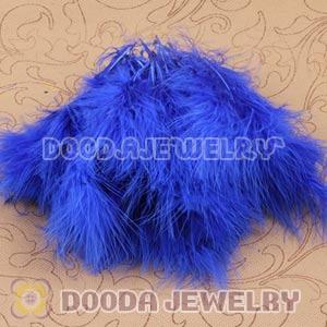 Natural Blue Fluffy Short Rooster Feather Hair Extensions Wholesale