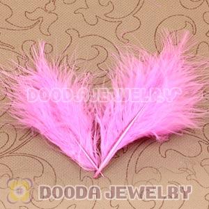 Natural Pink Fluffy Short Rooster Feather Hair Extensions Wholesale