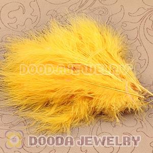 Natural Yellow Fluffy Short Rooster Feather Hair Extensions Wholesale