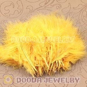 Natural Yellow Fluffy Short Rooster Feather Hair Extensions Wholesale