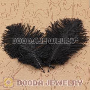 Black Plumes Big Flake Ostrich Feather Hair Extensions Wholesale