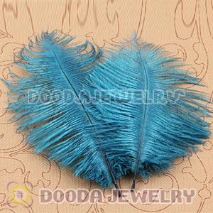 Blue Plumes Big Flake Ostrich Feather Hair Extensions Wholesale