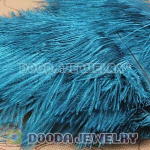 Blue Plumes Big Flake Ostrich Feather Hair Extensions Wholesale