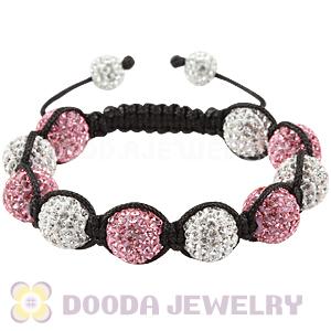 12mm Pave Czech Crystal Bead Handmade String Bracelets Wholesale