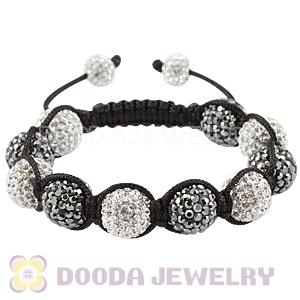 12mm Pave Czech Crystal Bead Handmade String Bracelets Wholesale