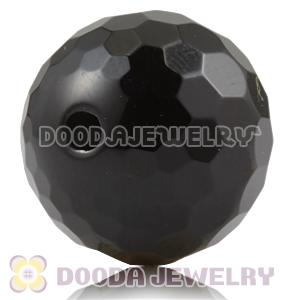 12mm Handmade Style Faceted Black Agate Beads Wholesale