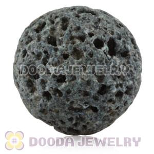 12mm Handmade Style Grey Lava Stone Beads Wholesale