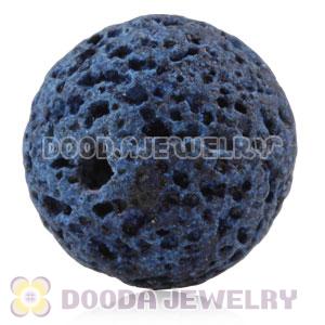 12mm Handmade Style Ocean Blue Lava Stone Beads Wholesale