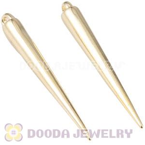 52mm Gold Plated Spike Beads For Basketball Wives Hoop Earrings