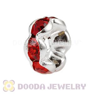 8mm Alloy Red Crystal Spacer Beads For Basketball Wives Earrings 