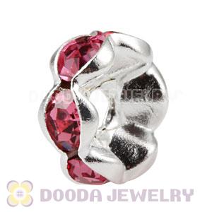 8mm Alloy Pink Crystal Spacer Beads For Basketball Wives Earrings 