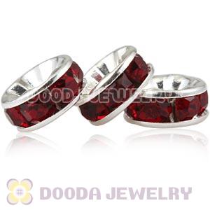 8mm Alloy Red Crystal Spacer Beads For Basketball Wives Earrings 