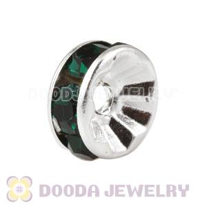 8mm Alloy Navy Crystal Spacer Beads For Basketball Wives Earrings 