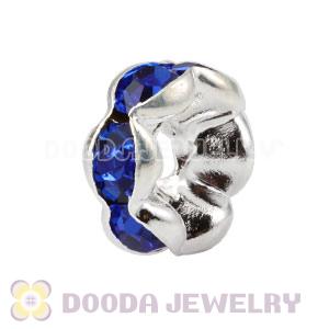 8mm Alloy Blue Crystal Spacer Beads For Basketball Wives Earrings 
