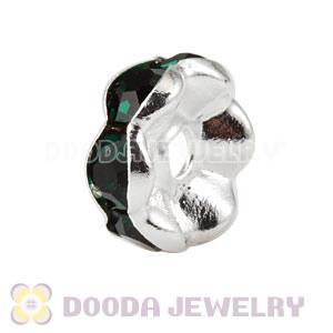 8mm Alloy Green Crystal Spacer Beads For Basketball Wives Earrings 