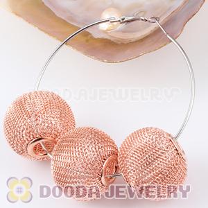 30mm Large Yellow Mesh Ball Beads For  Basketball Wives Earrings