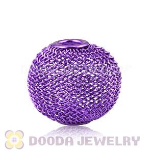 25mm Purple Basketball Wives Wire Mesh Balls Beads Wholesale 