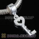 Sterling Silver Key To My Heart Charms European Compatible