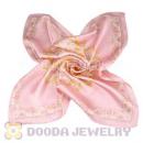 Printed Floral Silk Scarf 50X50cm Small Square Satin Pure Silk Scarves Wholesale