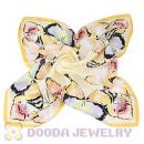 Printed Butterfly Silk Scarf 50X50cm Small Square Satin Pure Silk Scarves Wholesale