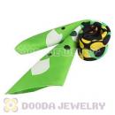 Green Printed Bubbles Silk Scarf 50X50cm Small Square Satin Pure Silk Scarves Wholesale