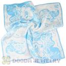 Printed Floral Silk Scarf 50X50cm Small Square Satin Pure Silk Scarves Wholesale