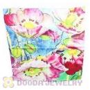 Pure Silk Scarves 65×65cm Printed Painting Lotus Medium Square Silk Scarf Shawls Wholesale