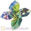 Pure Silk Scarves 65×65cm Van Gogh's Painting Collection Medium Square Silk Scarf Shawls