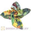 Pure Silk Scarves 65×65cm Van Gogh's Painting Collection Medium Square Silk Scarf Shawls