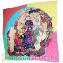 Pure Silk Scarves 65×65cm Gustav Klimt's Virgins Medium Square Silk Scarf Shawls