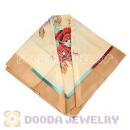 Floral Large Square Silk Scarves for Women 105×105cm Hand Painted Silk Scarf