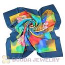 Floral Large Square Silk Scarves for Women 105×105cm Hand Painted Silk Scarf
