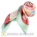 Elaborately Hand Painted Silk Scarf 108×108cm Large Square Silk Scarves for Women