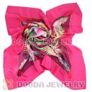 Elaborately Hand Painted Silk Scarf 108×108cm Large Square Silk Scarves for Women